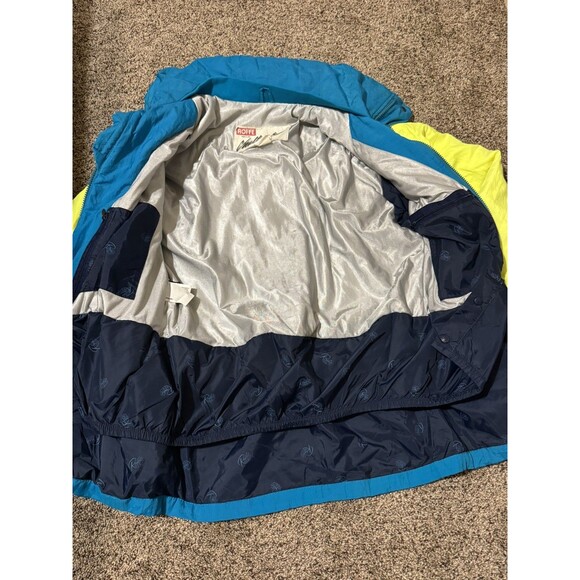 Vintage ROFFE Men’s Skyrider Ski Jacket Medium Teal 80/90s Neon Thinsulate USA - Picture 4 of 8